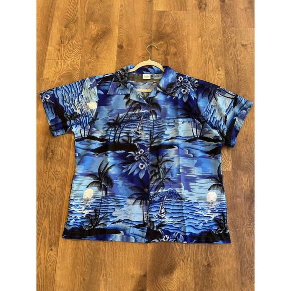 King Kameha Shirt Men's XL Lightweight Floral Hawaiian Tropical Pocket - Picture 7 of 10